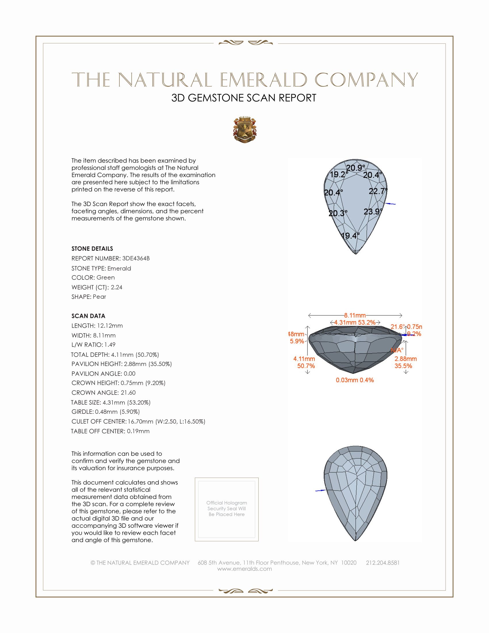 2.24 Ct. Emerald from Zambia