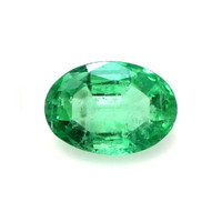 Antique Style Emerald Ring 0.69 Ct., 18K Yellow Gold Combination Stone