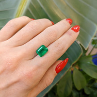 3.51 Ct. Emerald from Zambia Life Style