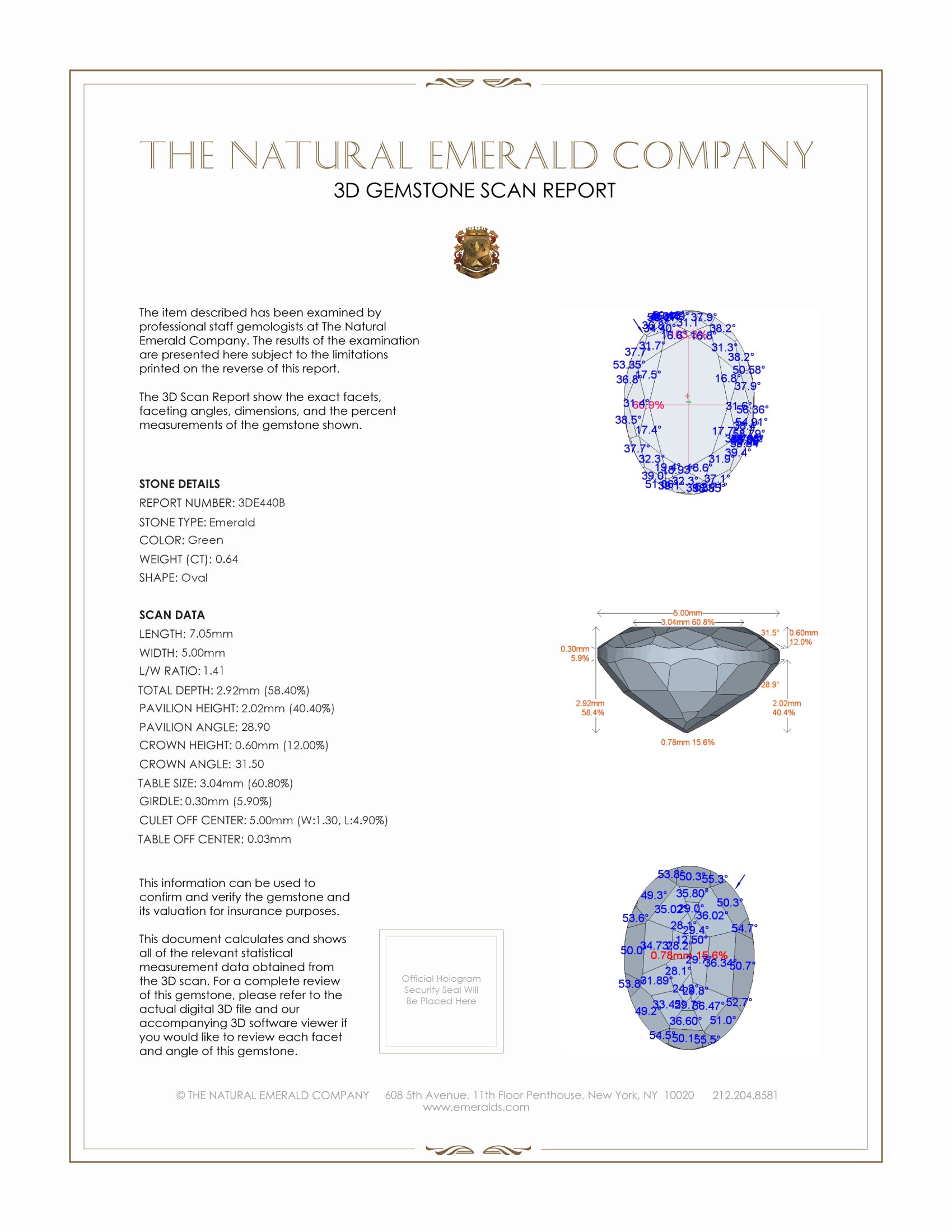 0.64 Ct. Emerald from Zambia