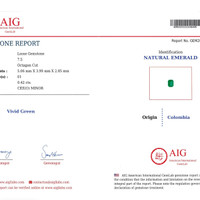 0.42 Ct. Emerald from Colombia Scan Report