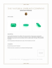 0.38 Ct. Emerald from Colombia Appraisal