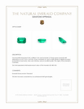 0.36 Ct. Emerald from Colombia Appraisal