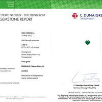 2.40 Ct. Emerald from Zambia Scan Report