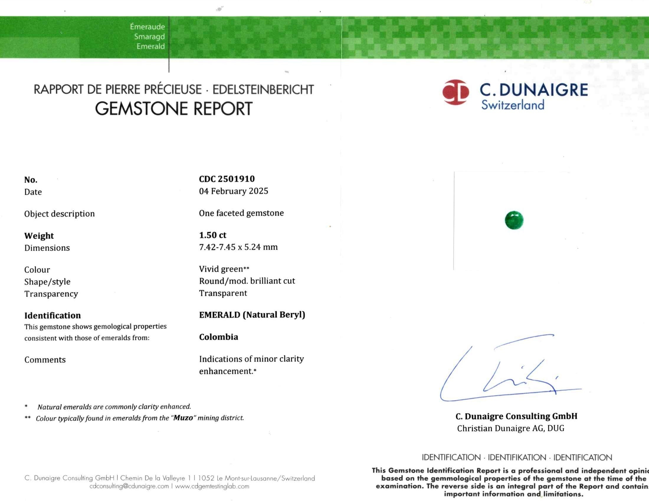 1.50 Ct. Emerald from Colombia - Muzo