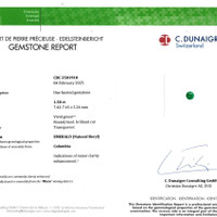 1.50 Ct. Emerald from Colombia - Muzo Scan Report