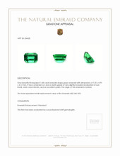 1.08 Ct. Emerald from Zambia Appraisal