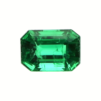 Antique Style Emerald Ring 1.08 Ct., 18K Yellow Gold Combination Stone