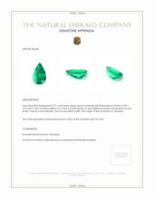 0.77 Ct. Emerald from Colombia Appraisal