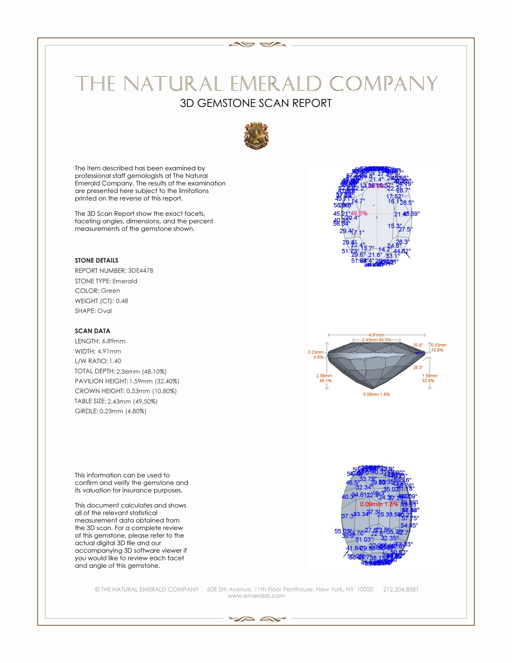 0.48 Ct. Emerald from Zambia
