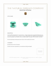0.77 Ct. Emerald from Colombia Appraisal