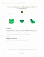 0.78 Ct. Emerald from Colombia Appraisal