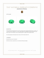 0.26 Ct. Cabochon Emerald from Brazil Appraisal