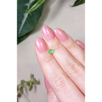 0.41 Ct. Cabochon Emerald from Brazil Life Style