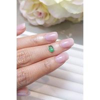 0.66 Ct. Cabochon Emerald from Brazil Life Style