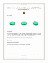 1.23 Ct. Cabochon Emerald from Brazil Appraisal