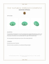 1.64 Ct. Cabochon Emerald from Brazil Appraisal