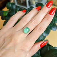4.12 Ct. Cabochon Emerald from Brazil Life Style