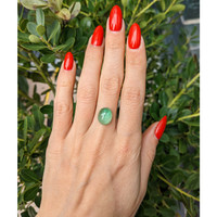 4.12 Ct. Cabochon Emerald from Brazil Life Style