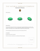 0.38 Ct. Cabochon Emerald from Brazil Appraisal