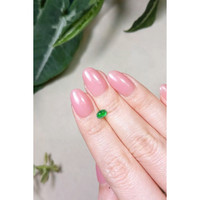 0.38 Ct. Cabochon Emerald from Brazil Life Style