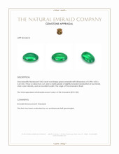 0.42 Ct. Cabochon Emerald from Brazil Appraisal