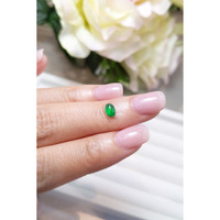 0.42 Ct. Cabochon Emerald from Brazil Life Style
