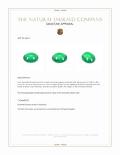 0.47 Ct. Cabochon Emerald from Brazil Appraisal