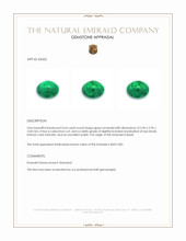 0.65 Ct. Cabochon Emerald from Brazil Appraisal
