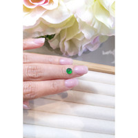 0.65 Ct. Cabochon Emerald from Brazil Life Style