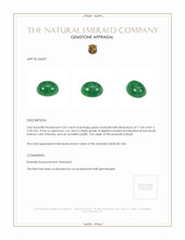 3.63 Ct. Cabochon Emerald from Brazil Appraisal