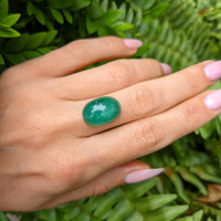 8.95 Ct. Cabochon Emerald from Brazil Life Style