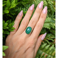 8.95 Ct. Cabochon Emerald from Brazil Life Style