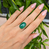 8.95 Ct. Cabochon Emerald from Brazil Life Style