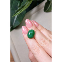10.41 Ct. Cabochon Emerald from Brazil Life Style