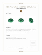 10.88 Ct. Cabochon Emerald from Brazil Appraisal