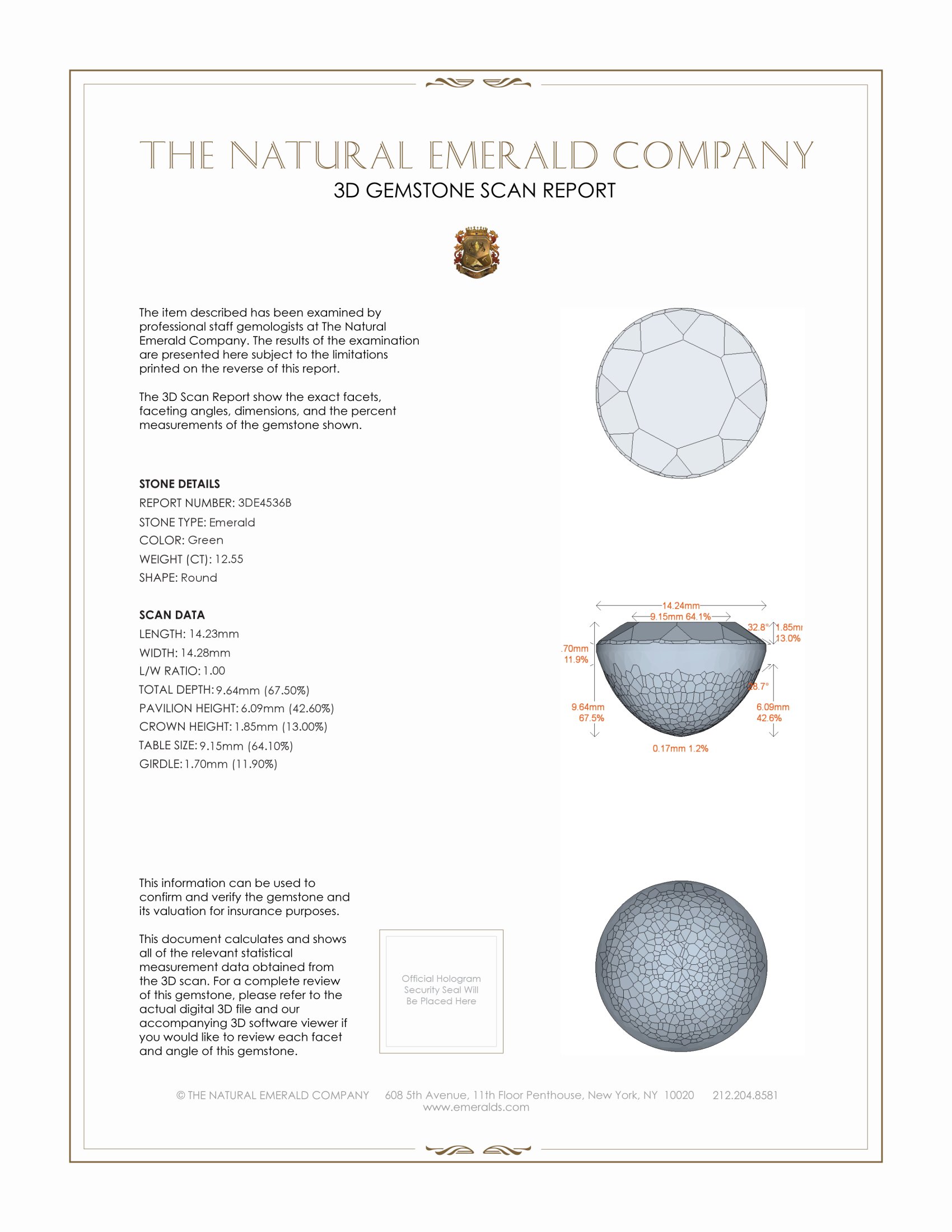 12.55 Ct. Cabochon Emerald from Brazil