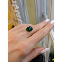 5.80 Ct. Cabochon Emerald from Colombia Life Style