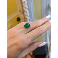 6.60 Ct. Cabochon Emerald from Zambia Life Style