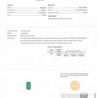 1.35 Ct. Emerald from Russia Scan Report