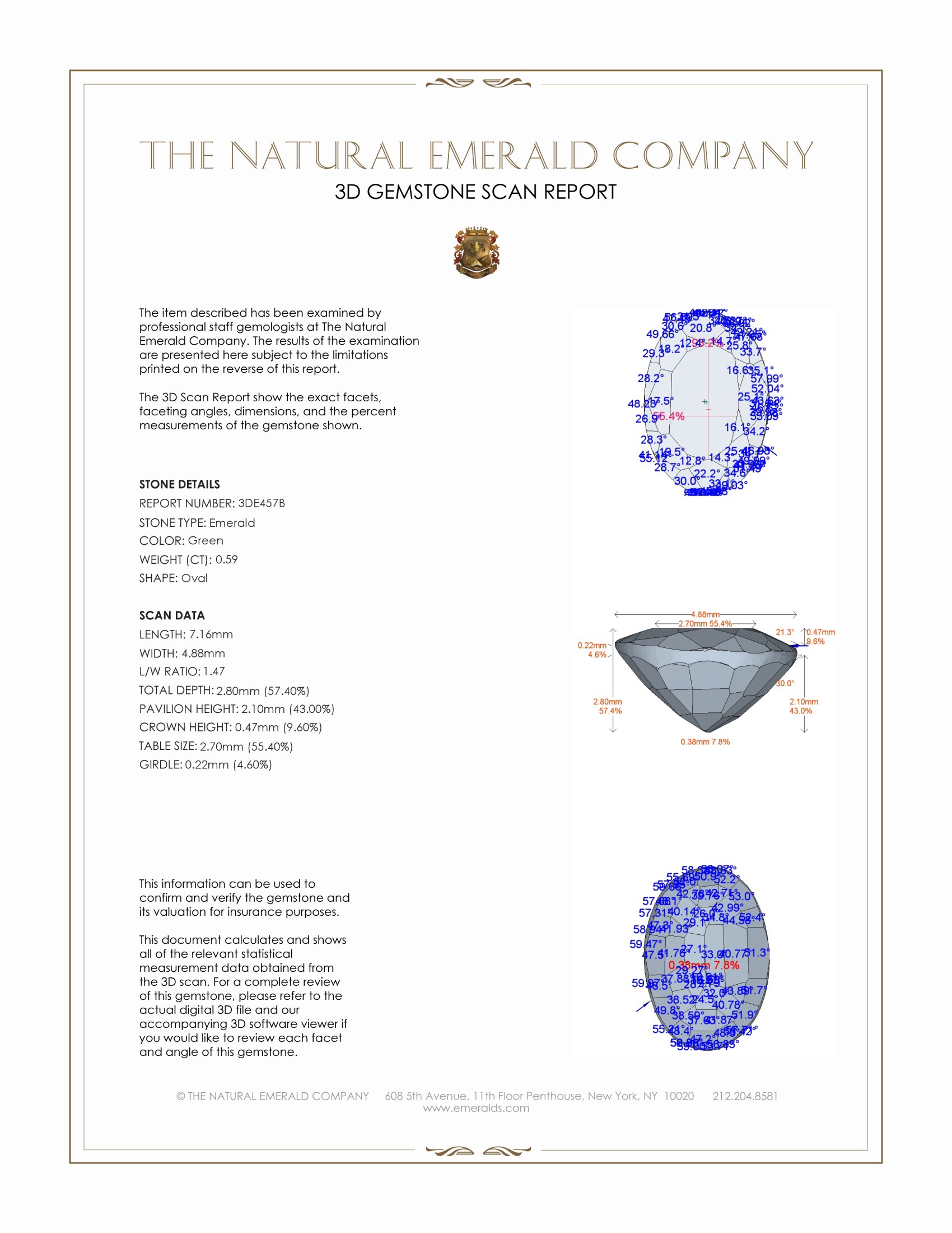 0.59 Ct. Emerald from Zambia