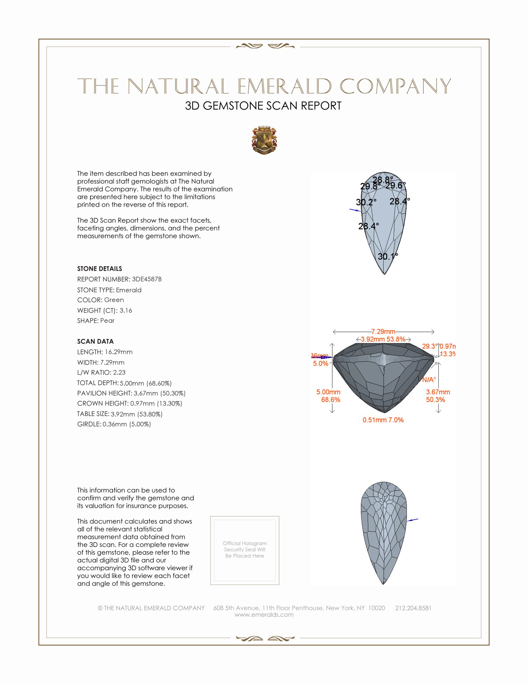 3.16 Ct. Emerald from Colombia