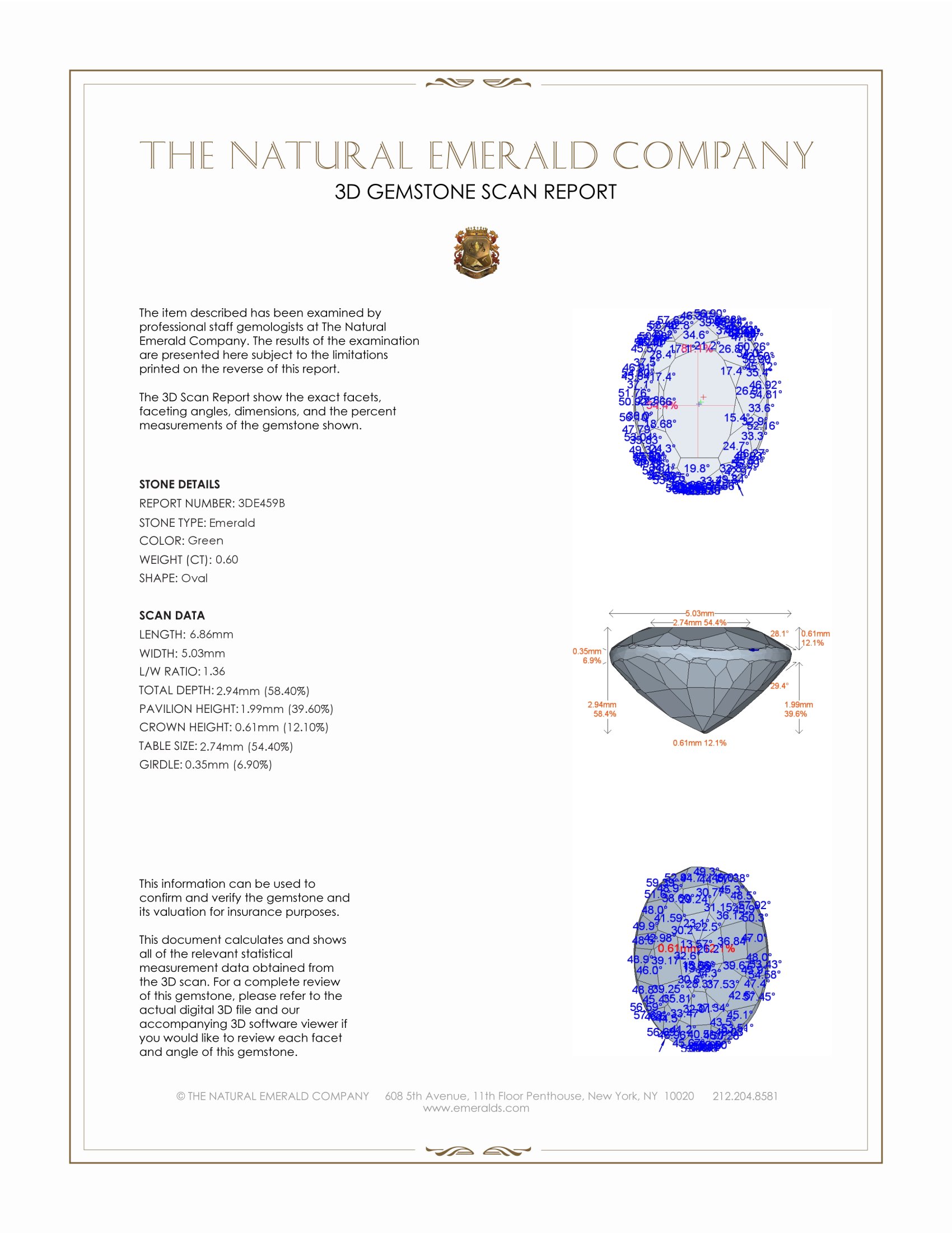 0.60 Ct. Emerald from Zambia