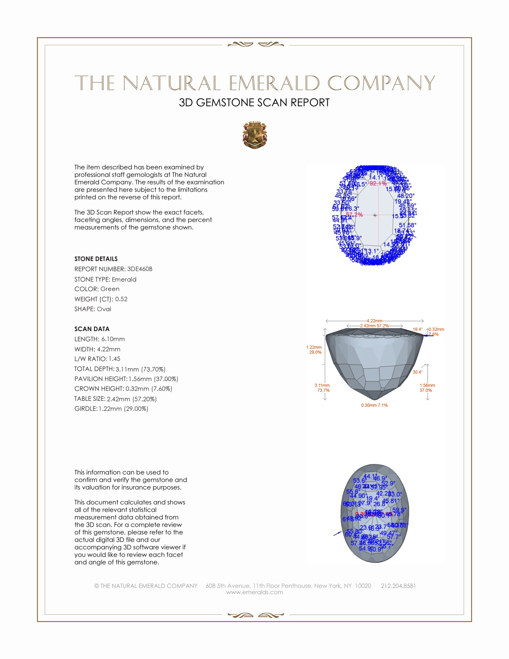 0.52 Ct. Emerald from Zambia