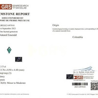 2.13 Ct. Emerald from Colombia Scan Report