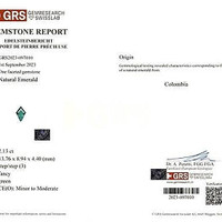 2.13 Ct. Emerald from Colombia Scan Report