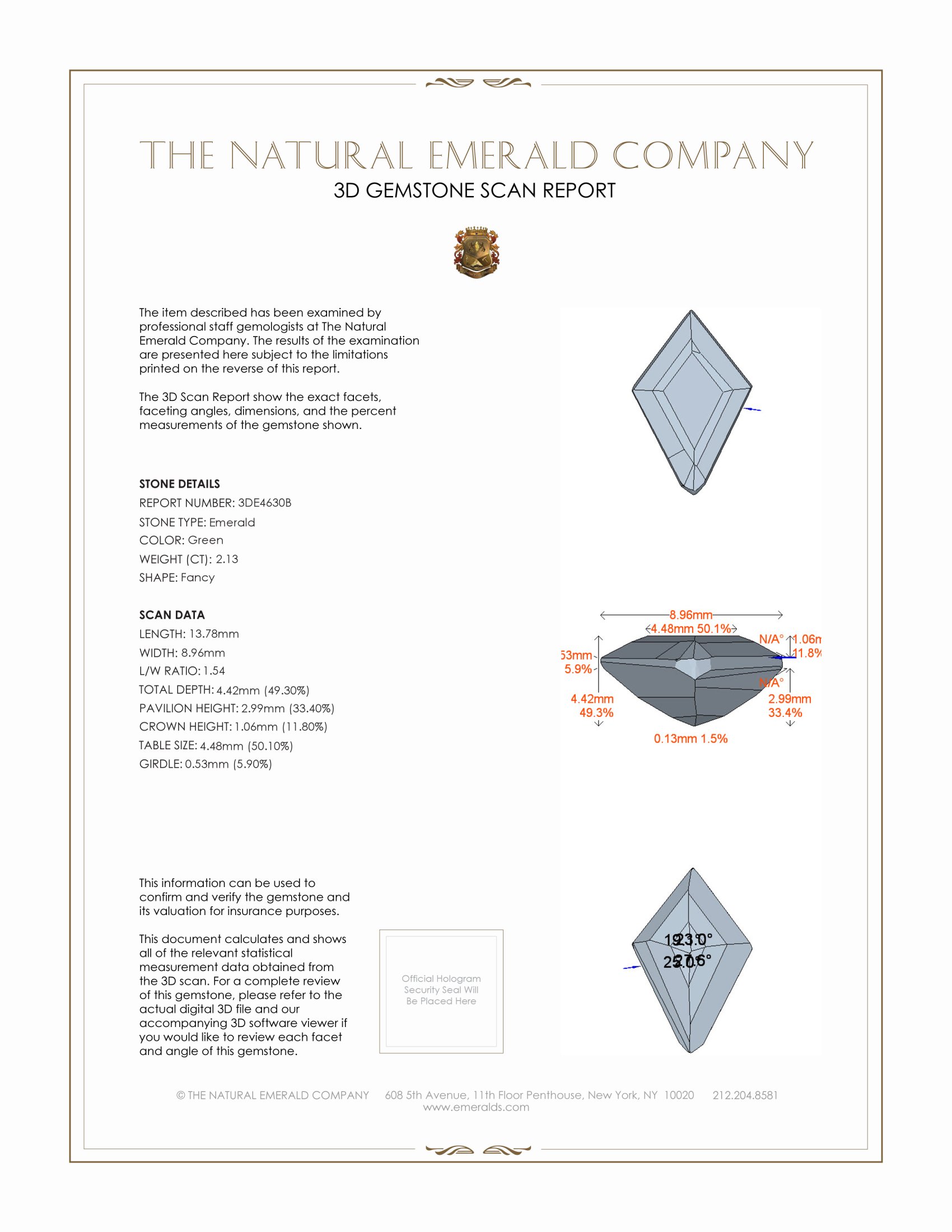 2.13 Ct. Emerald from Colombia