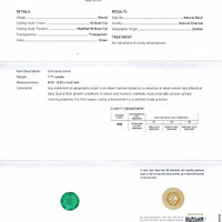 1.71 Ct. Emerald from Zambia Scan Report