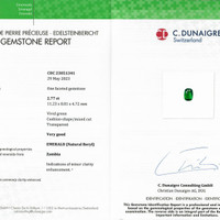 2.77 Ct. Emerald from Zambia Scan Report