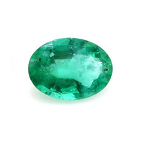  Emerald Ring 0.66 Ct. 18K Yellow Gold Combination Stone